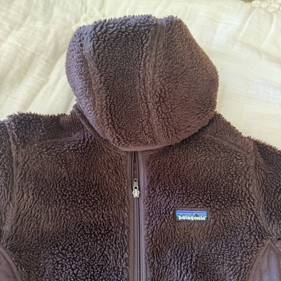 Patagonia Retro Pile fleece zip up jacket hoodie with hood and pockets womens S - Picture 6 of 14